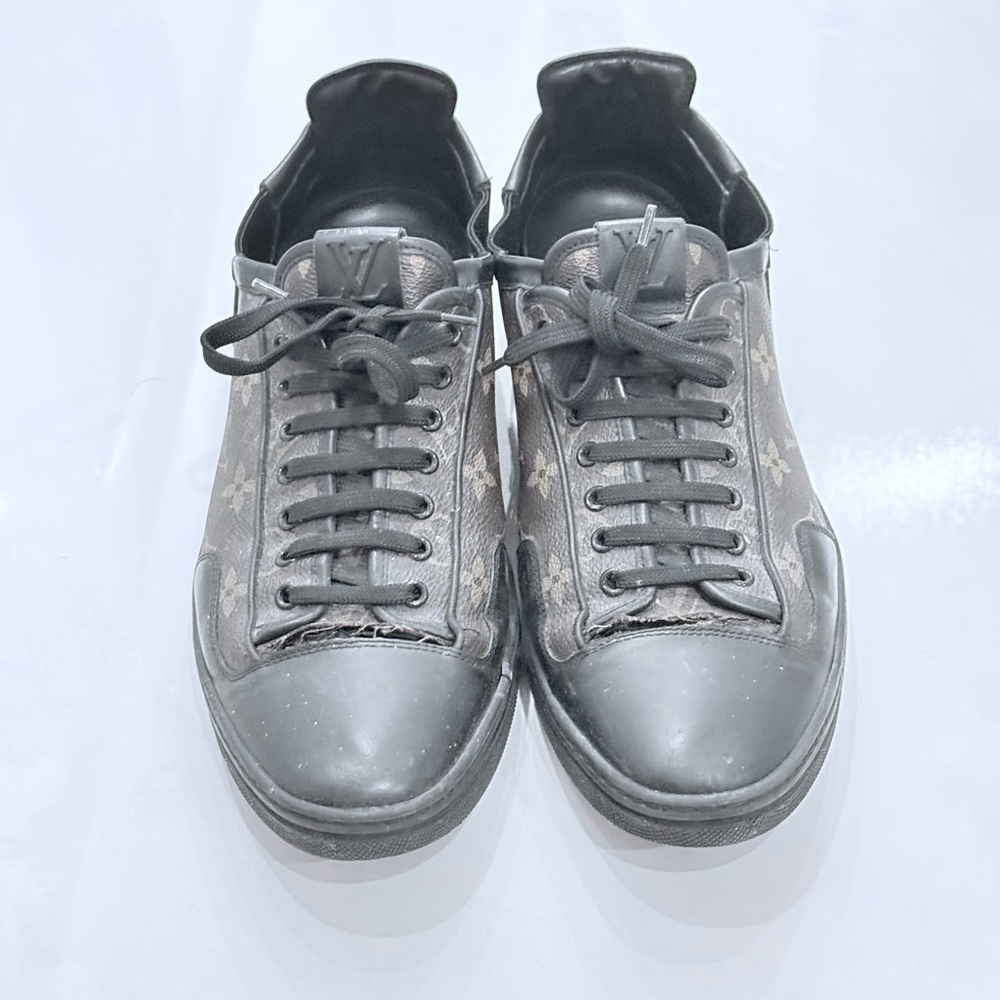 Louis Vuitton Monogram Black and Brown Sneakers - Picture 6 of 6